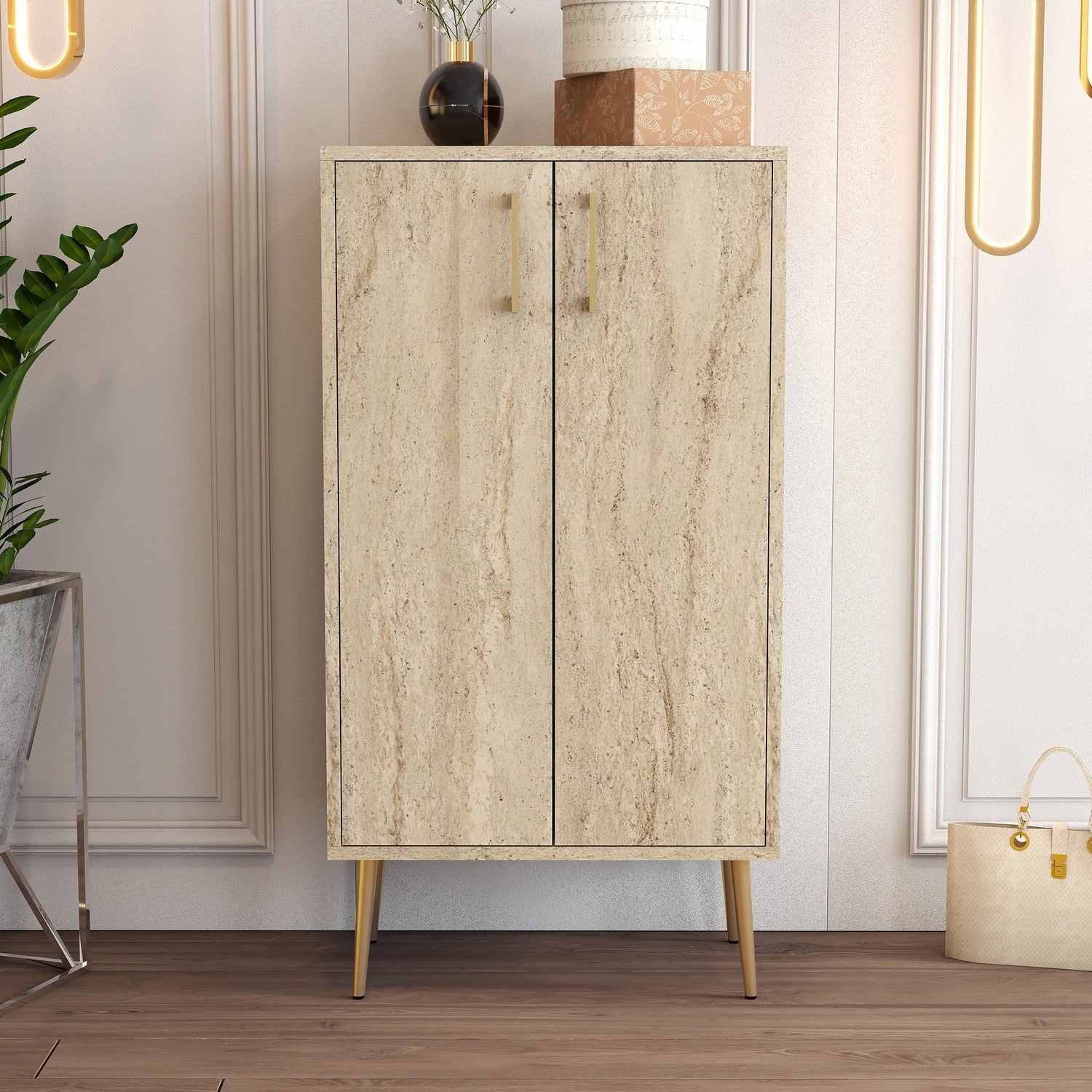 Ormar za obuću Prag - Travertine | AG-vitahome.hr