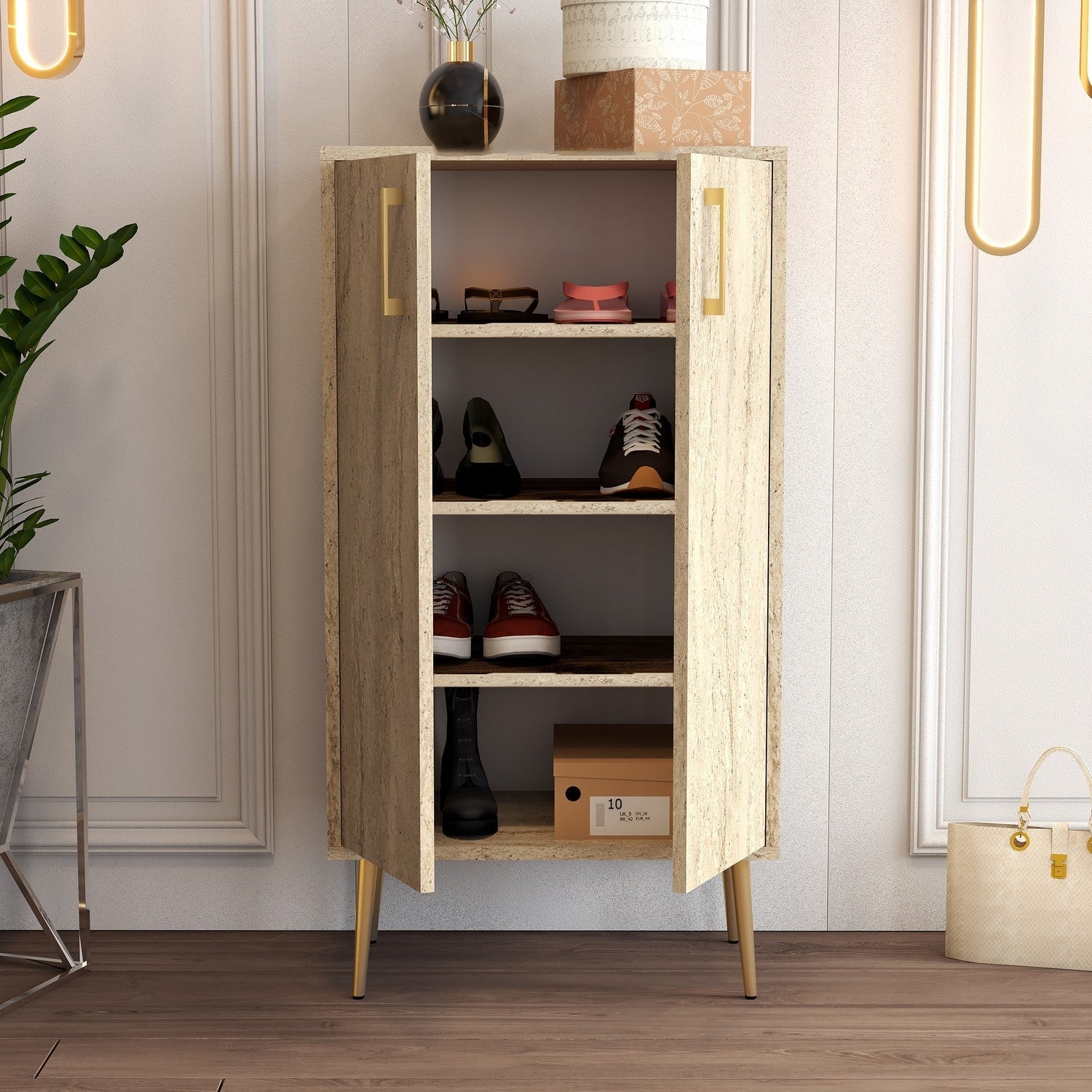 Ormar za obuću Prag - Travertine | AG-vitahome.hr
