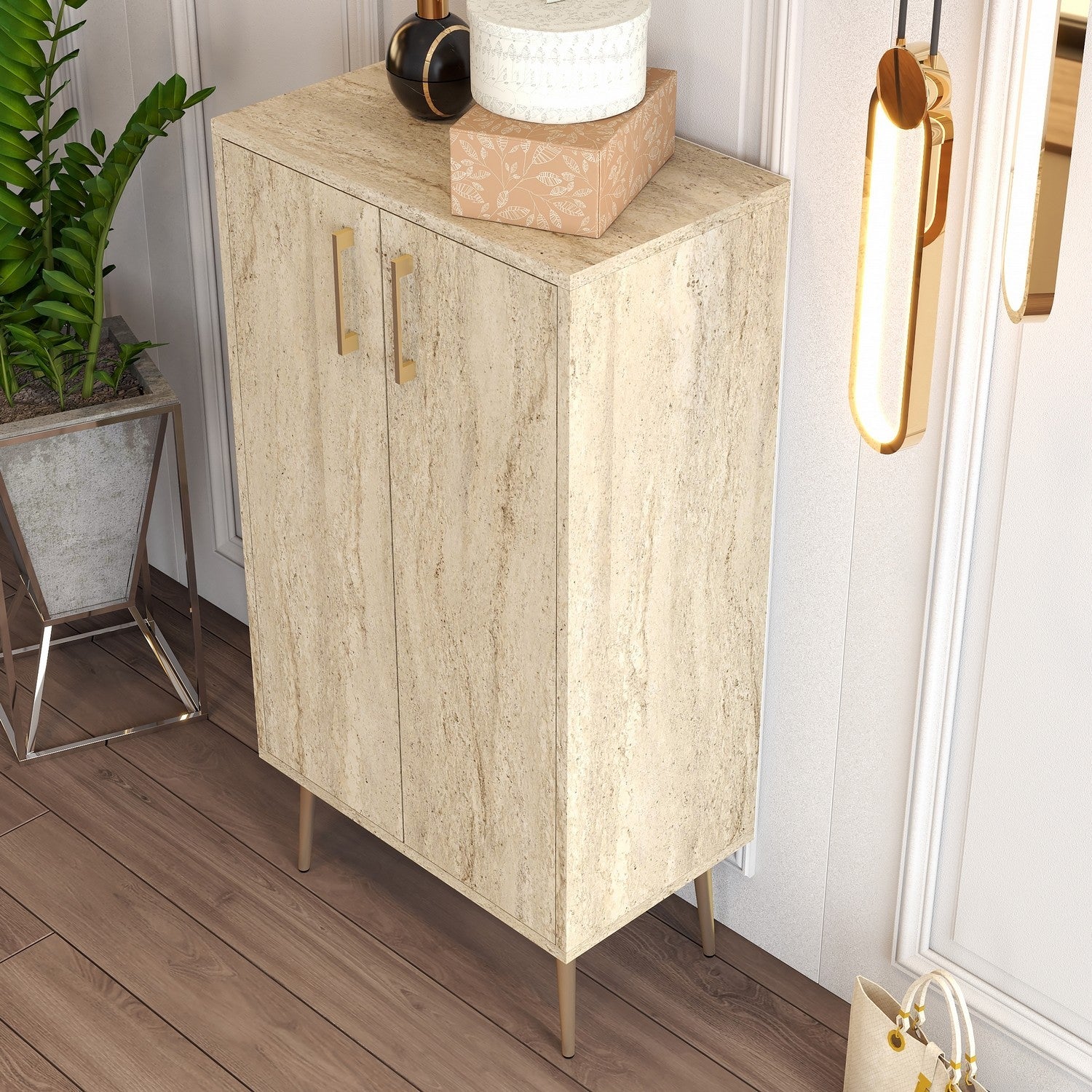 Ormar za obuću Prag - Travertine | AG-vitahome.hr