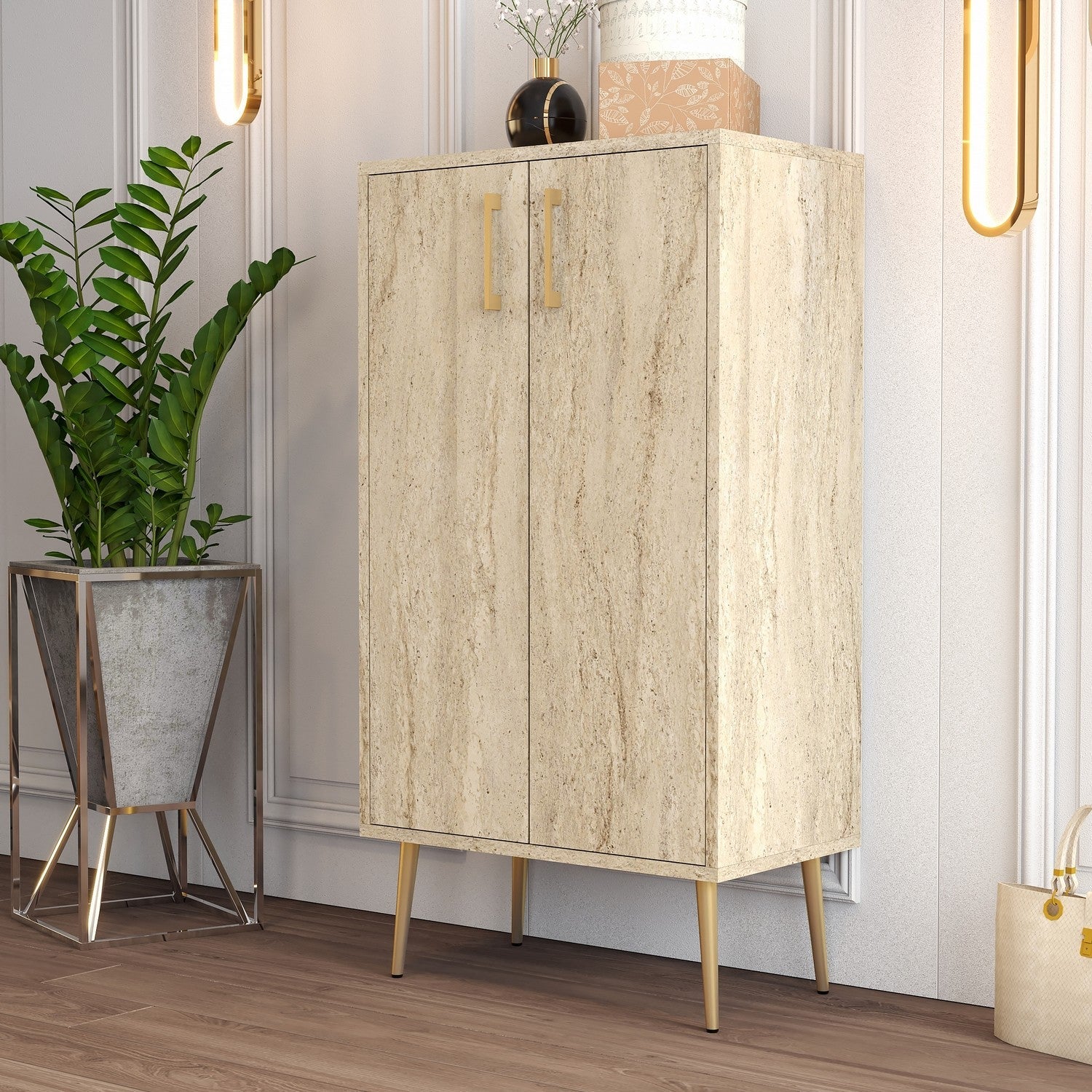 Ormar za obuću Prag - Travertine | AG-vitahome.hr