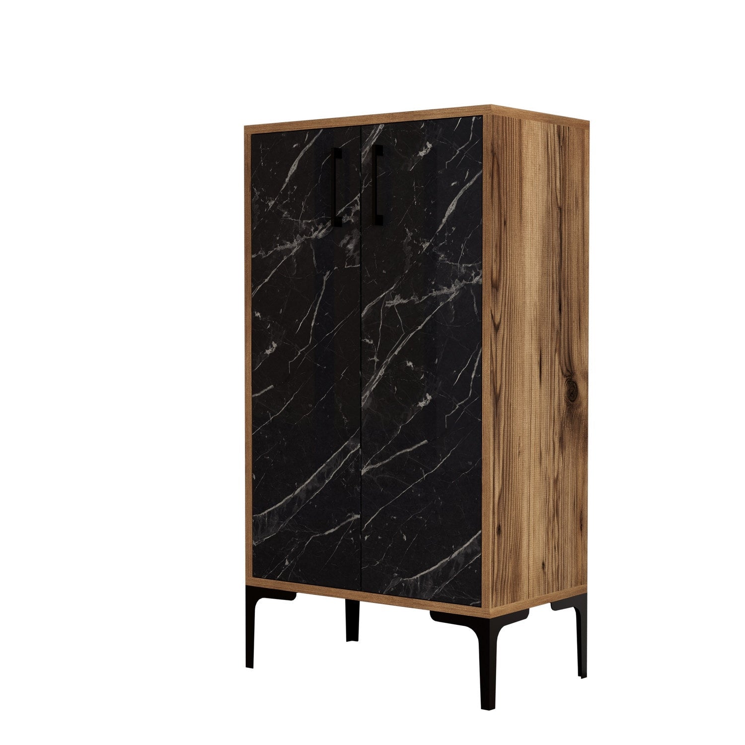 Ormar za obuću Prag - Walnut, Black Marble | AG-vitahome.hr