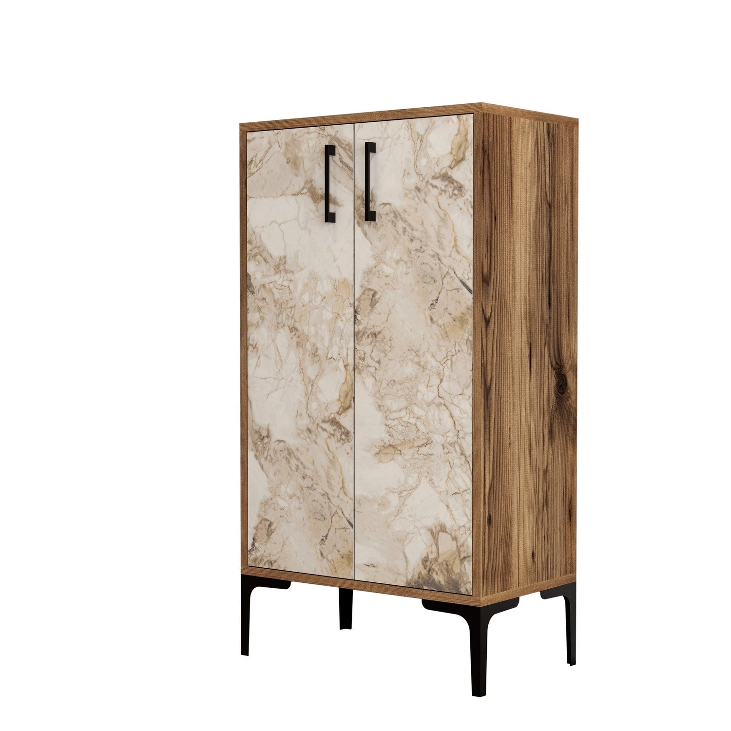 Ormar za obuću Prag - Walnut, White Marble | AG-vitahome.hr