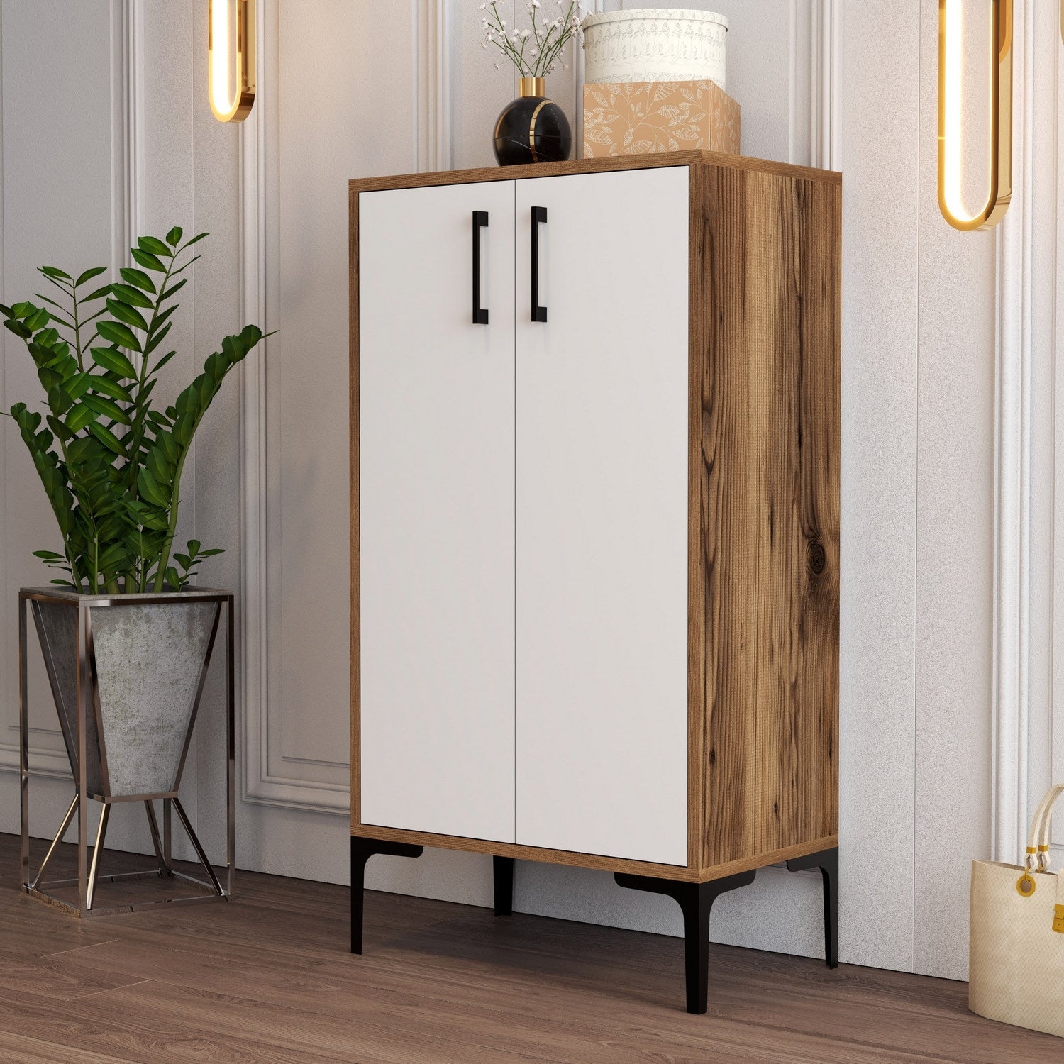 Ormar za obuću Prag - Walnut, White | AG-vitahome.hr
