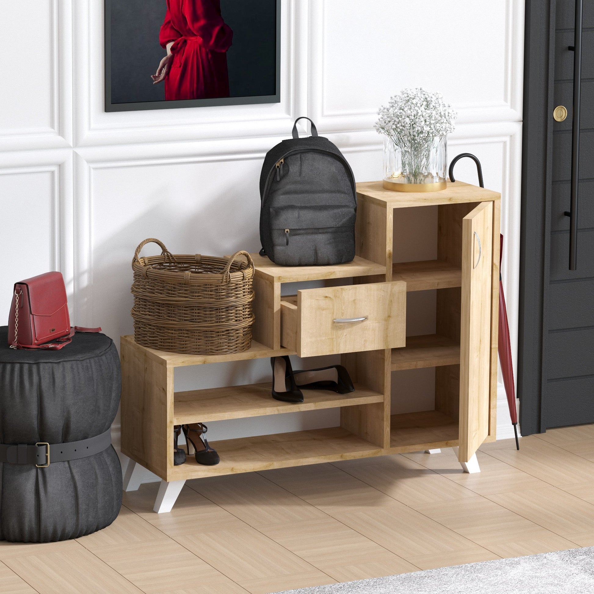 Ormar za obuću Retro - Sapphire Oak | AG-vitahome.hr