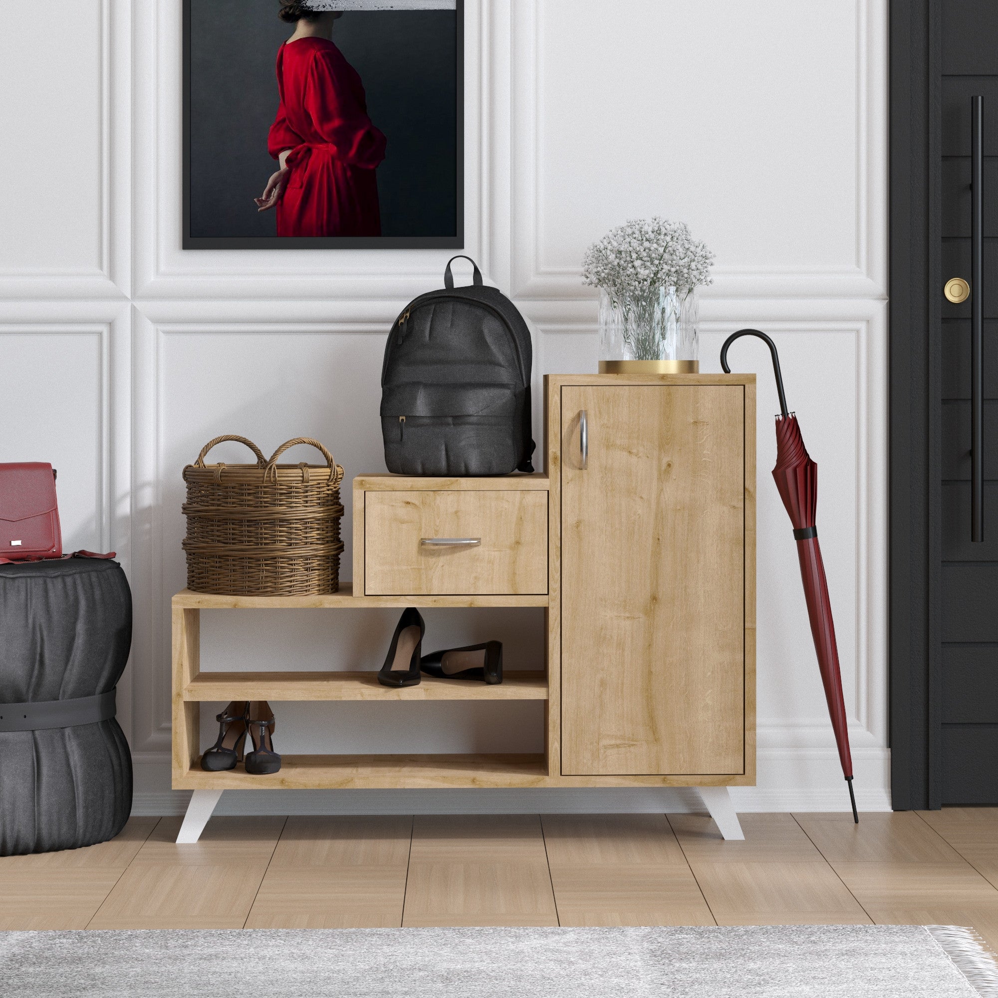 Ormar za obuću Retro - Sapphire Oak | AG-vitahome.hr