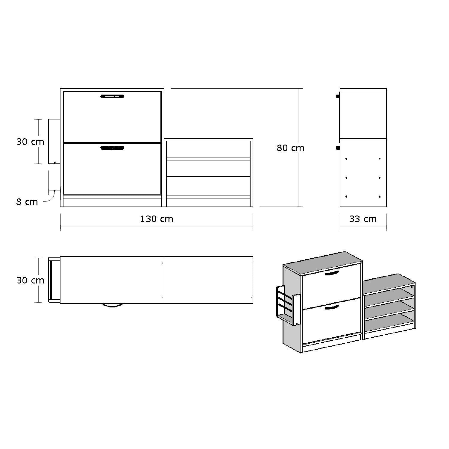 Ormar za obuću Trend - White | AG-vitahome.hr