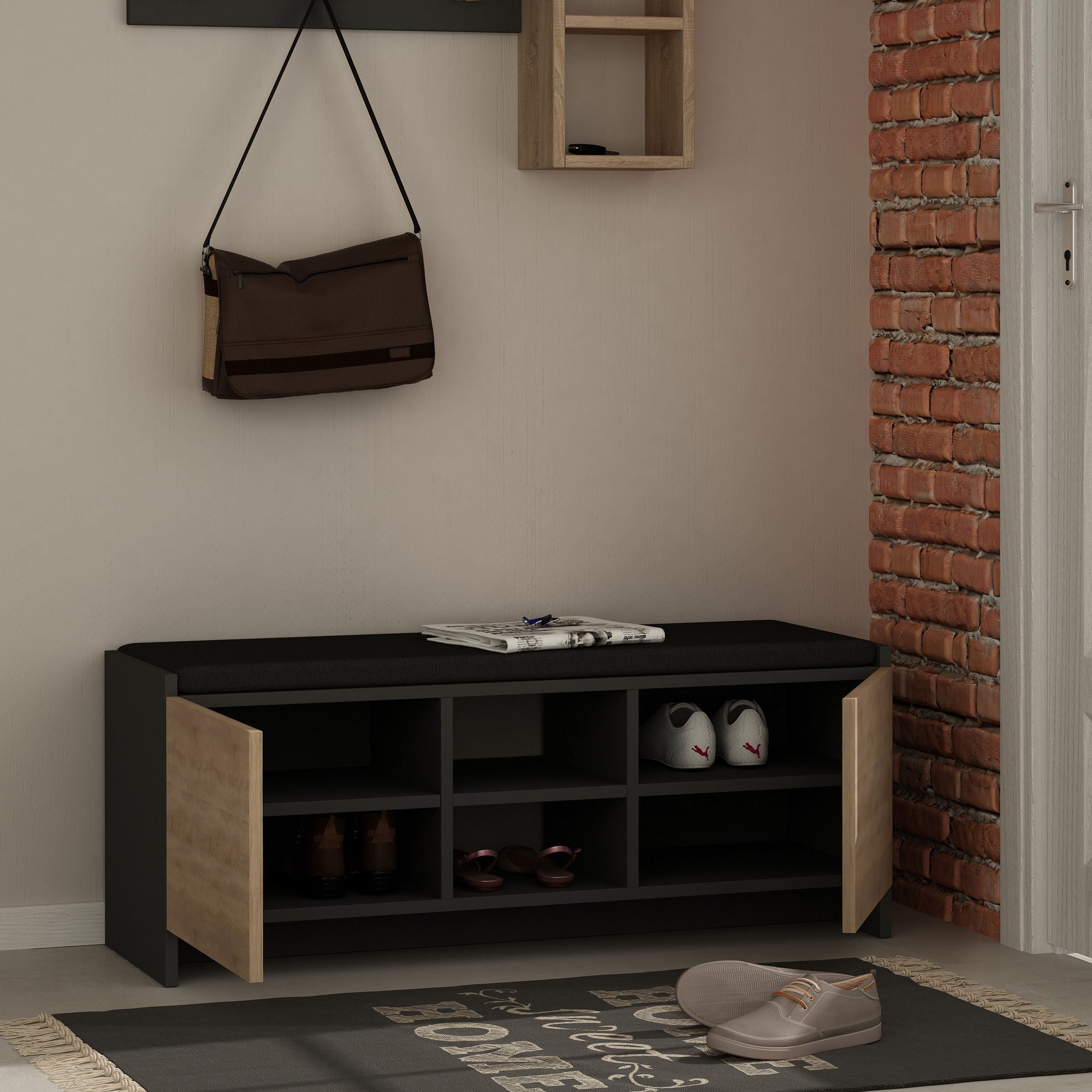 Ormar za obuću Zulla - Anthracite, Sonomo | AG-vitahome.hr