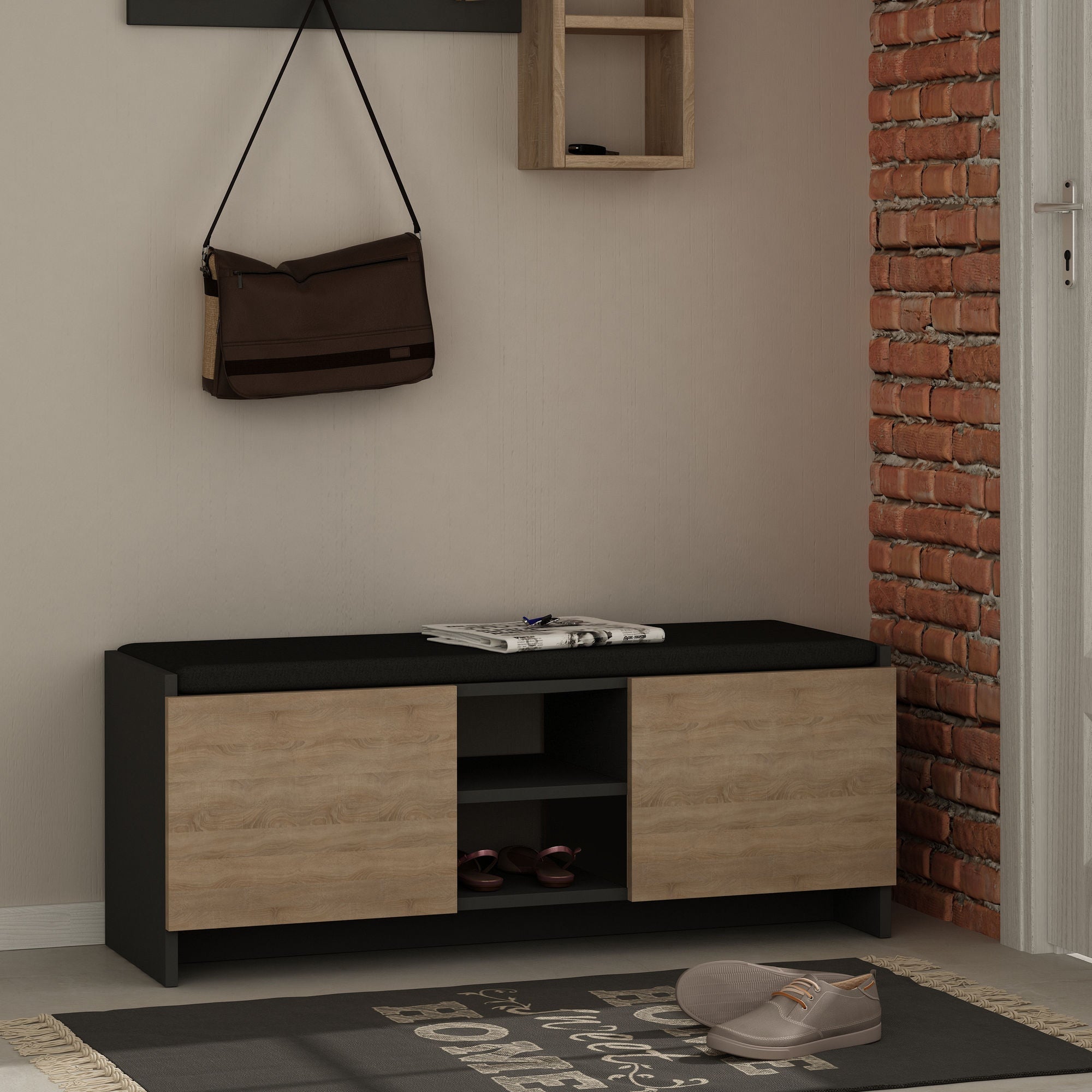 Ormar za obuću Zulla - Anthracite, Sonomo | AG-vitahome.hr