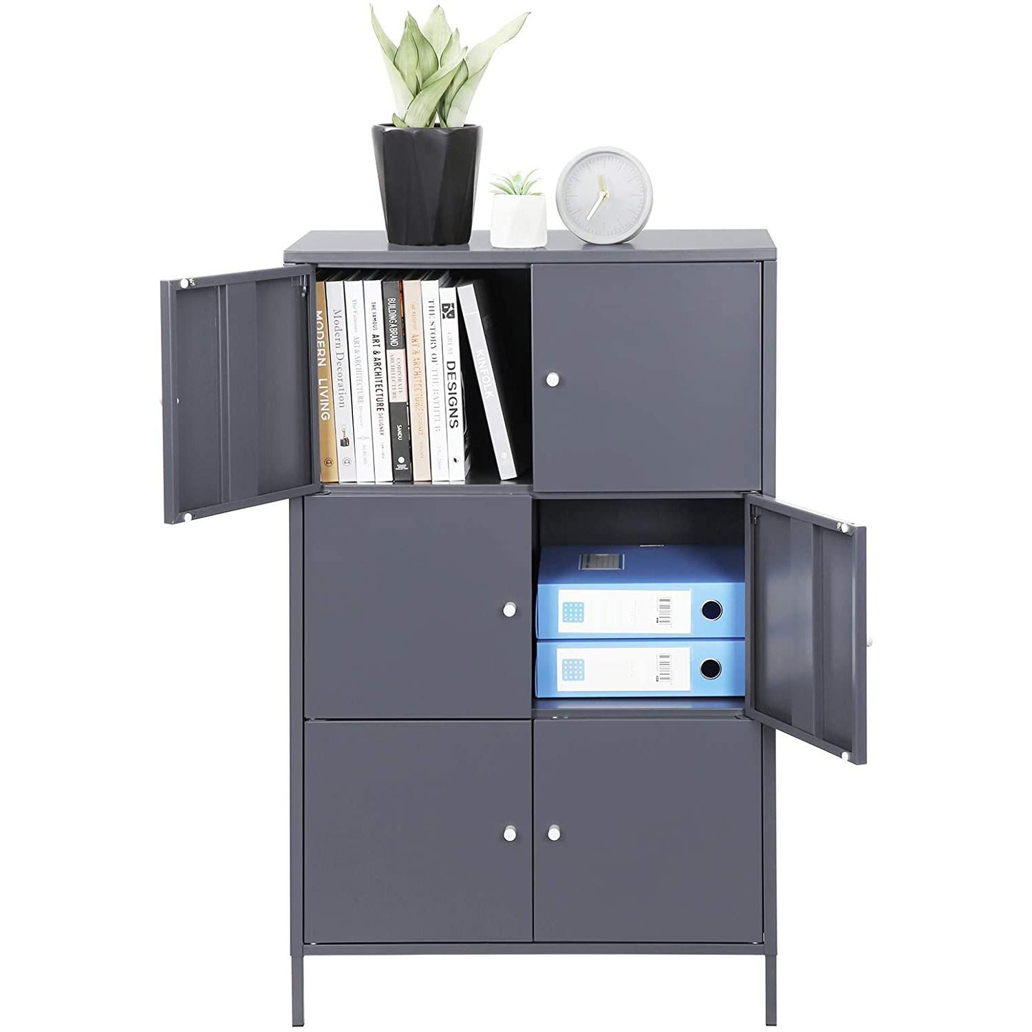 Ormar za pohranu, metalni uredski ormar na 3 razine 65 x 36 x 105,2 cm | SONGMICS-vitahome.hr