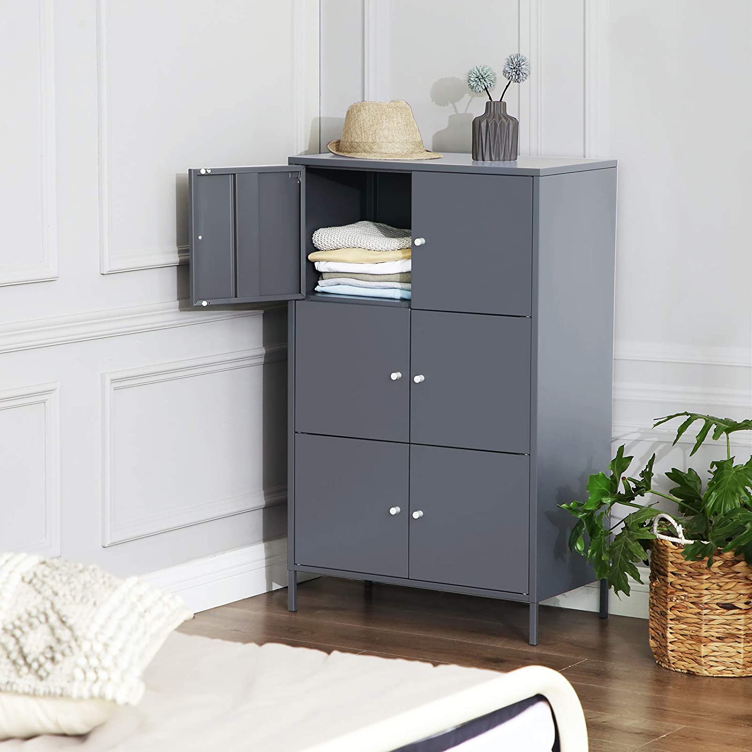 Ormar za pohranu, metalni uredski ormar na 3 razine 65 x 36 x 105,2 cm | SONGMICS-vitahome.hr