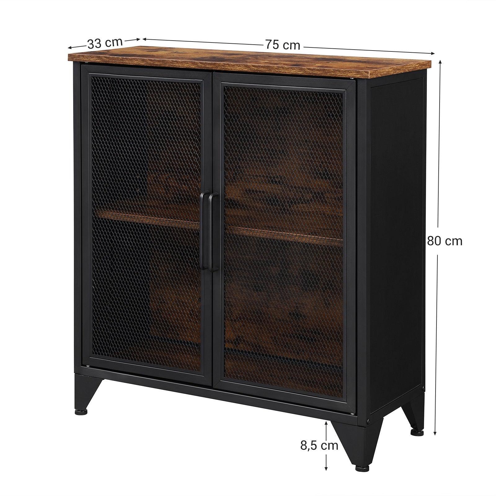 Ormar za pohranu s metalnim vratima 75 x 33 x 80 cm | Vasagle-vitahome.hr