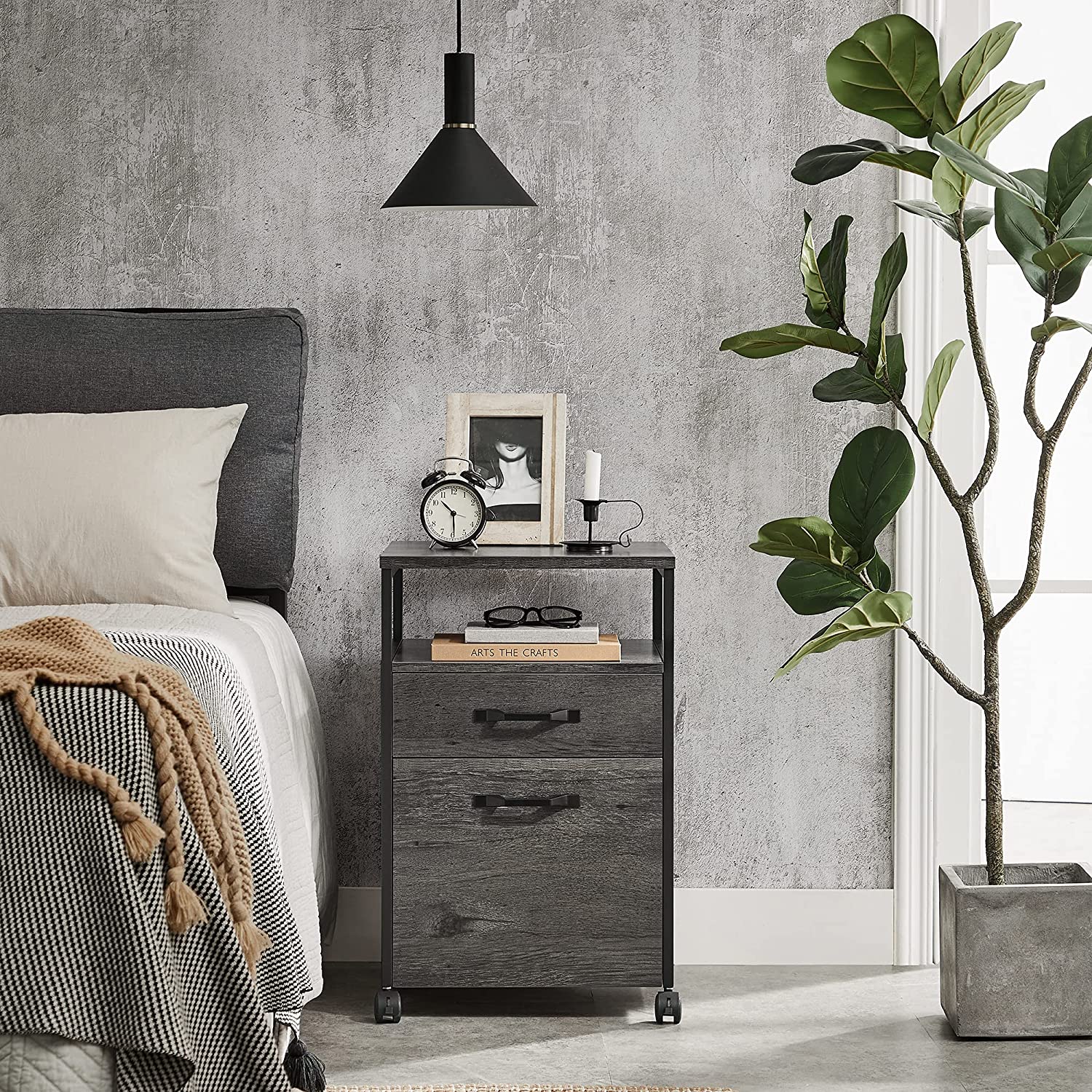 Ormar za spise 41 x 66 x 45 cm, antracit sivo crni | Vasagle-vitahome.hr