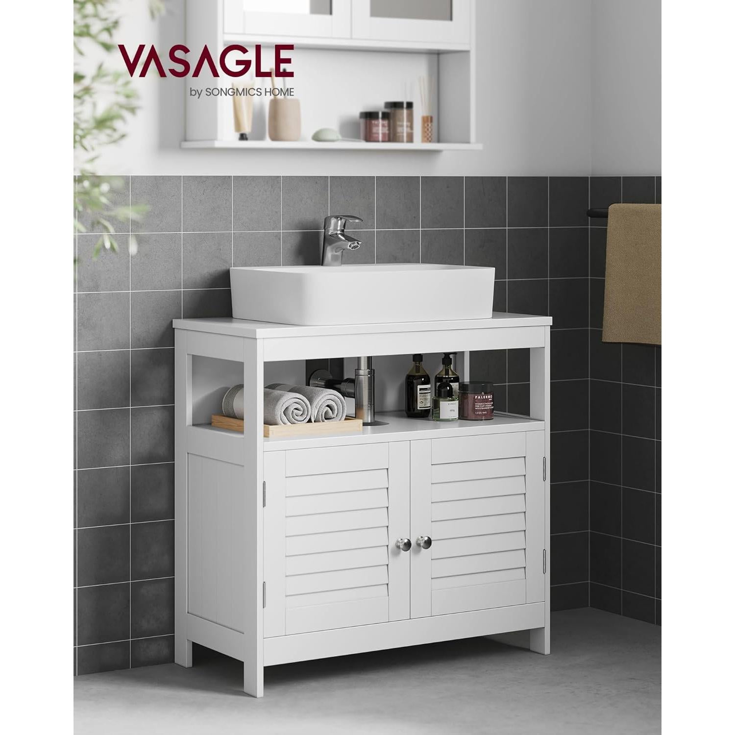 Ormarić ispod sudopera 60 x 30 x 60 cm Bijela boja | Vasagle-vitahome.hr