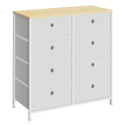 Ormarić s 8 platnenih ladica, komoda 30 x 80 x 81,5 cm, krem bijele boje | SONGMICS-vitahome.hr