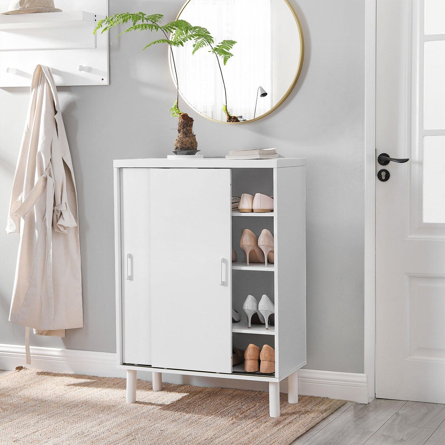 Ormarić za cipele 70 x 35 x 100 cm, klasičnog stila, bijele boje | VASAGLE-vitahome.hr