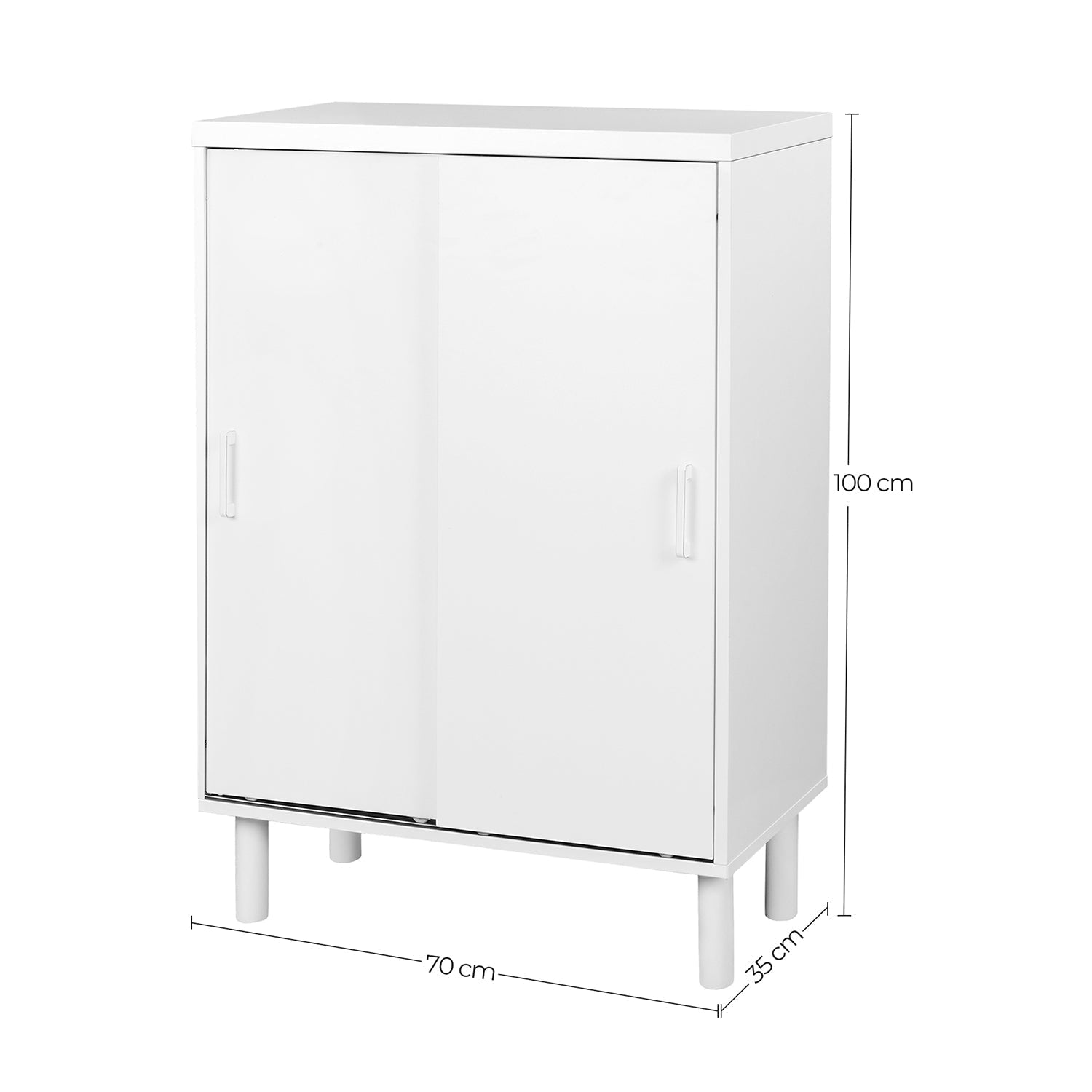 Ormarić za cipele 70 x 35 x 100 cm, klasičnog stila, bijele boje | VASAGLE-vitahome.hr