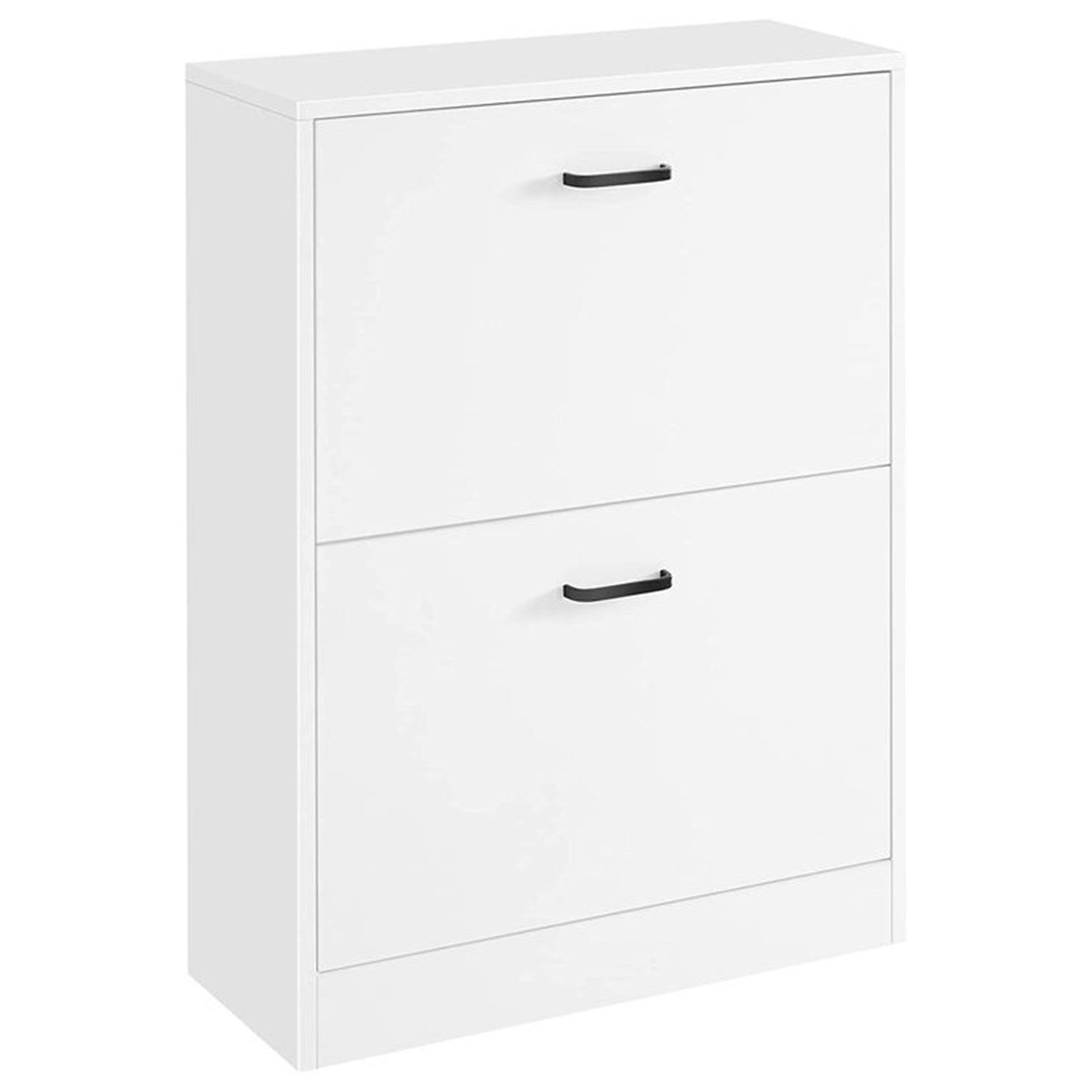 Ormarić za cipele s dvoje preklopnih vrata 60 x 83,5 x 24 cm, bijeli | VASAGLE-vitahome.hr