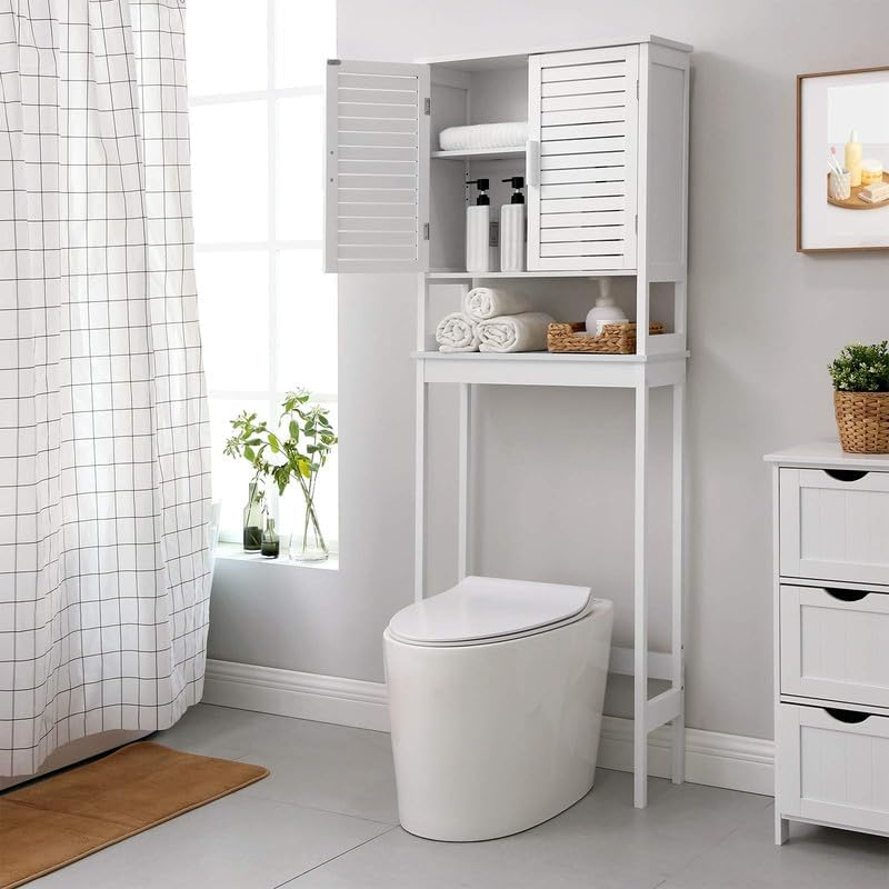 Ormarić za iznad WC školjke, organizator kupaonice, 23x60x173 cm, bijeli | SONGMICS-vitahome.hr