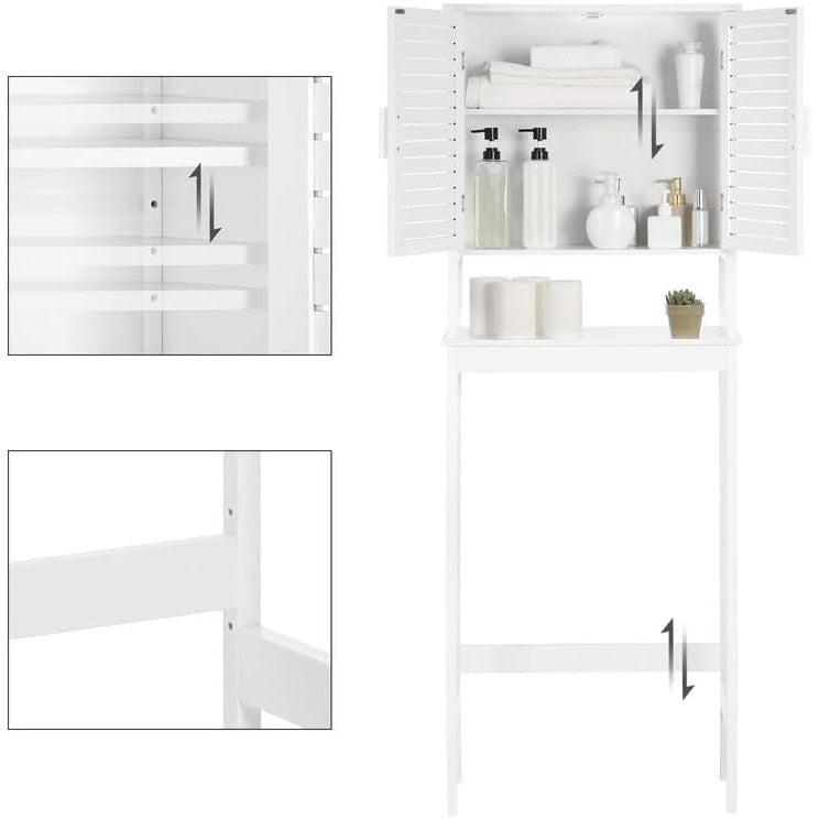 Ormarić za iznad WC školjke, organizator kupaonice, 23x60x173 cm, bijeli | SONGMICS-vitahome.hr