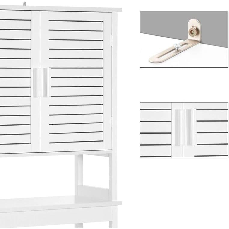 Ormarić za iznad WC školjke, organizator kupaonice, 23x60x173 cm, bijeli | SONGMICS-vitahome.hr