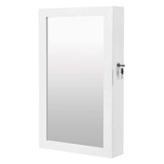 ormarić za nakit s bijelim ogledalom koji se može zaključati, zidni organizator za nakit, 37 x 10 x 67 cm | SONGMICS-vitahome.hr