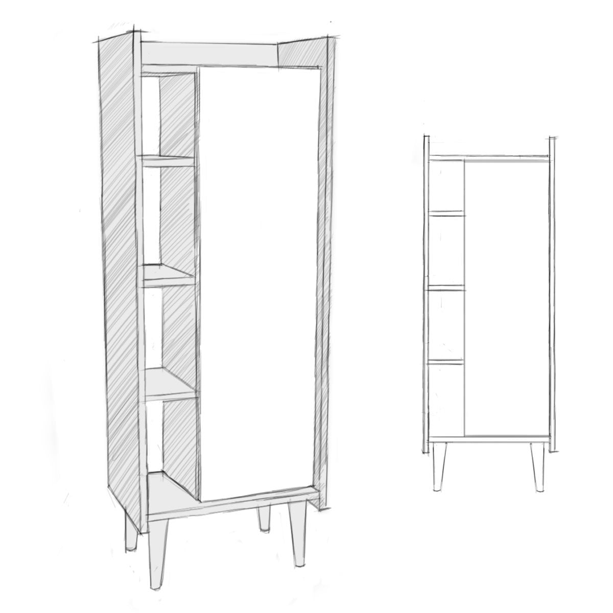 Ormarić za pohranu Lagomood Ruby - Oak, White | AG-vitahome.hr