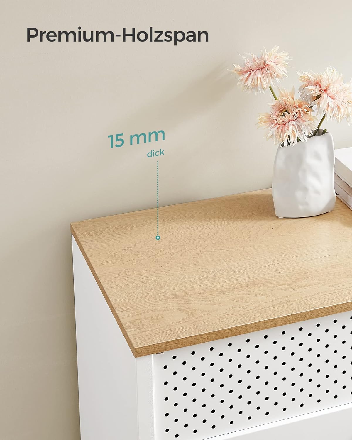 Ormarić za pohranu s dvoja vrata, 80x76x40 cm, prirodno bež-bijela