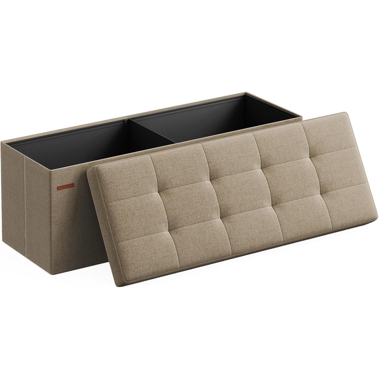 Otomanska klupa za pohranu, kapaciteta 130l, 38 x 110 x 38 cm, smeđe boje| SONGMICS | SONGMICS-vitahome.hr