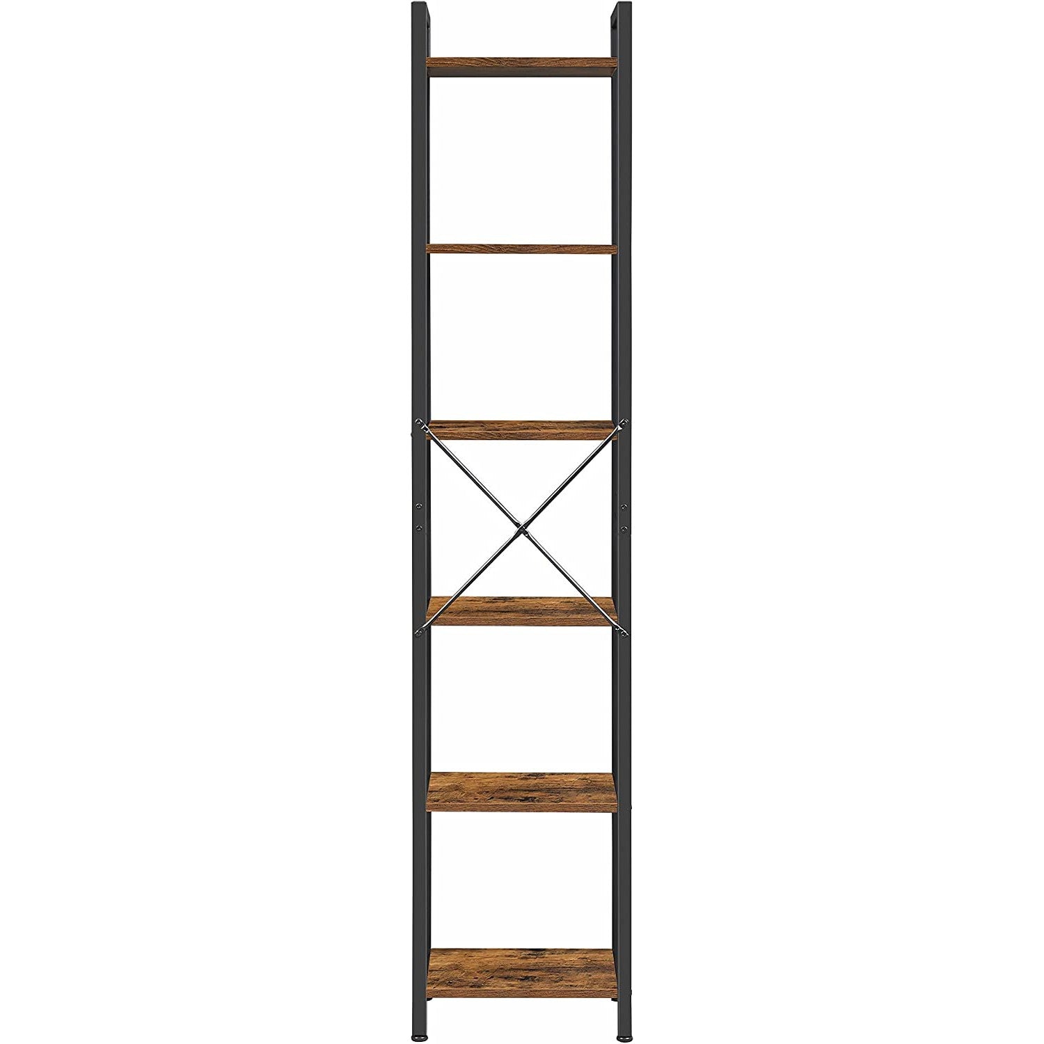 Otvorena polica za knjige, 40 x 187,5 x 30 cm, rustikalno smeđa i crna | Vasagle-vitahome.hr