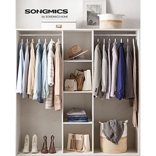 Paket od 20 drvenih vješalica s protukliznom gumenom površinom, bijele | SONGMICS-vitahome.hr