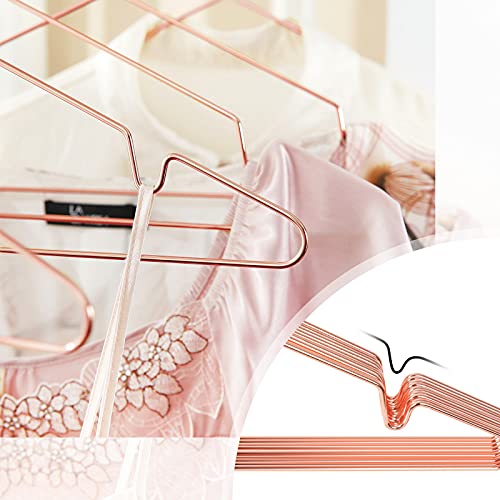 Paket od 20 kromiranih metalnih vješalica za odjeću, boje ružičastog zlata | SONGMICS-vitahome.hr