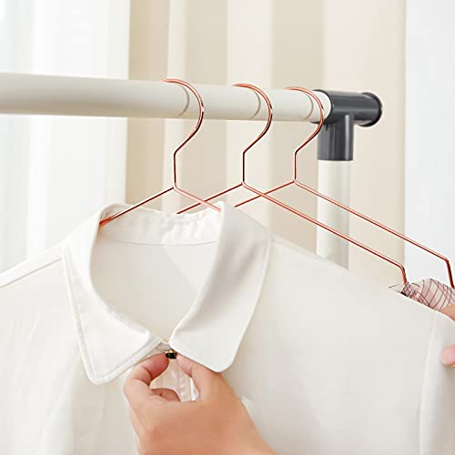 Paket od 20 kromiranih metalnih vješalica za odjeću, boje ružičastog zlata | SONGMICS-vitahome.hr
