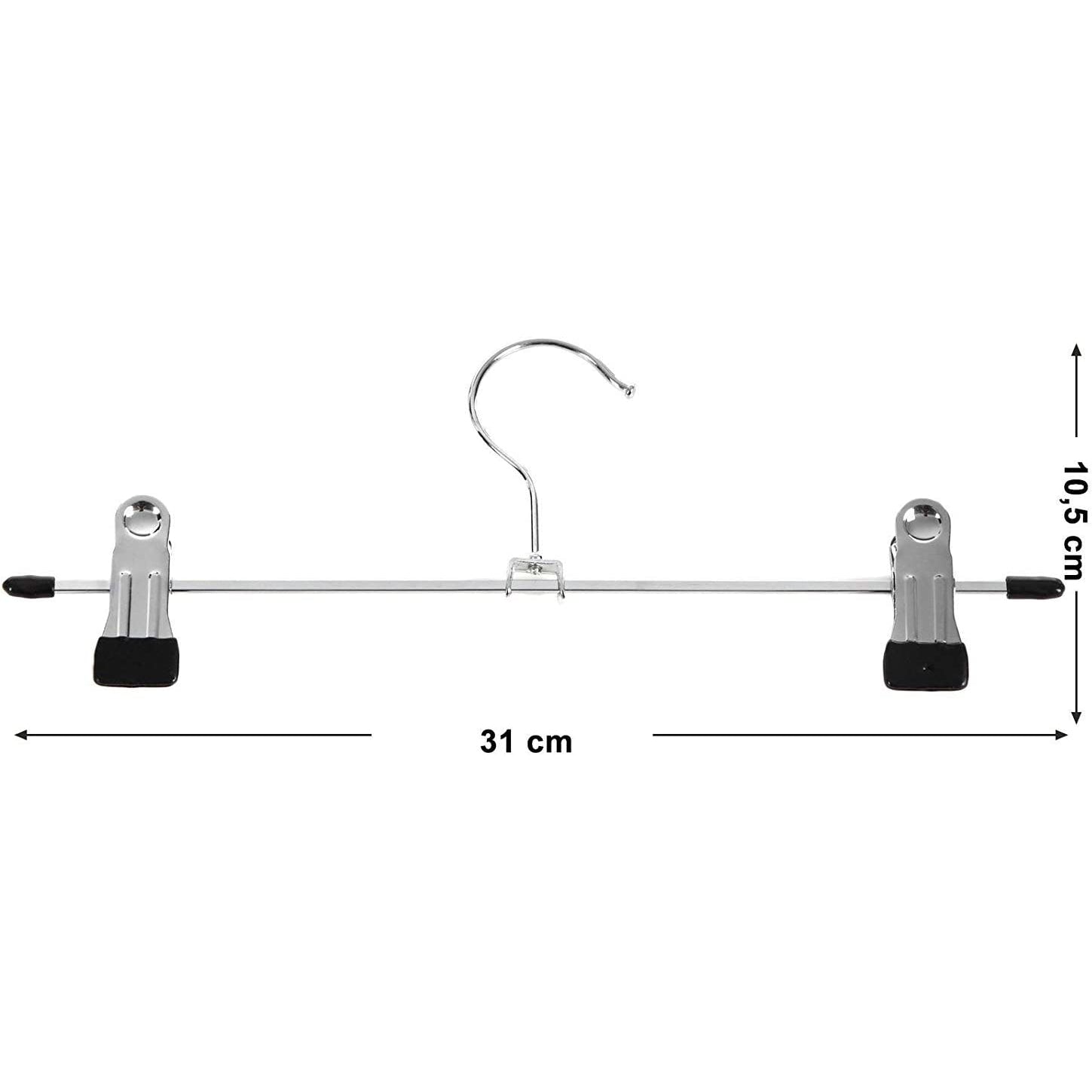 Paket od 20 metalnih vješalica za hlače i skunje 31 x 10,5 cm | SONGMICS-vitahome.hr