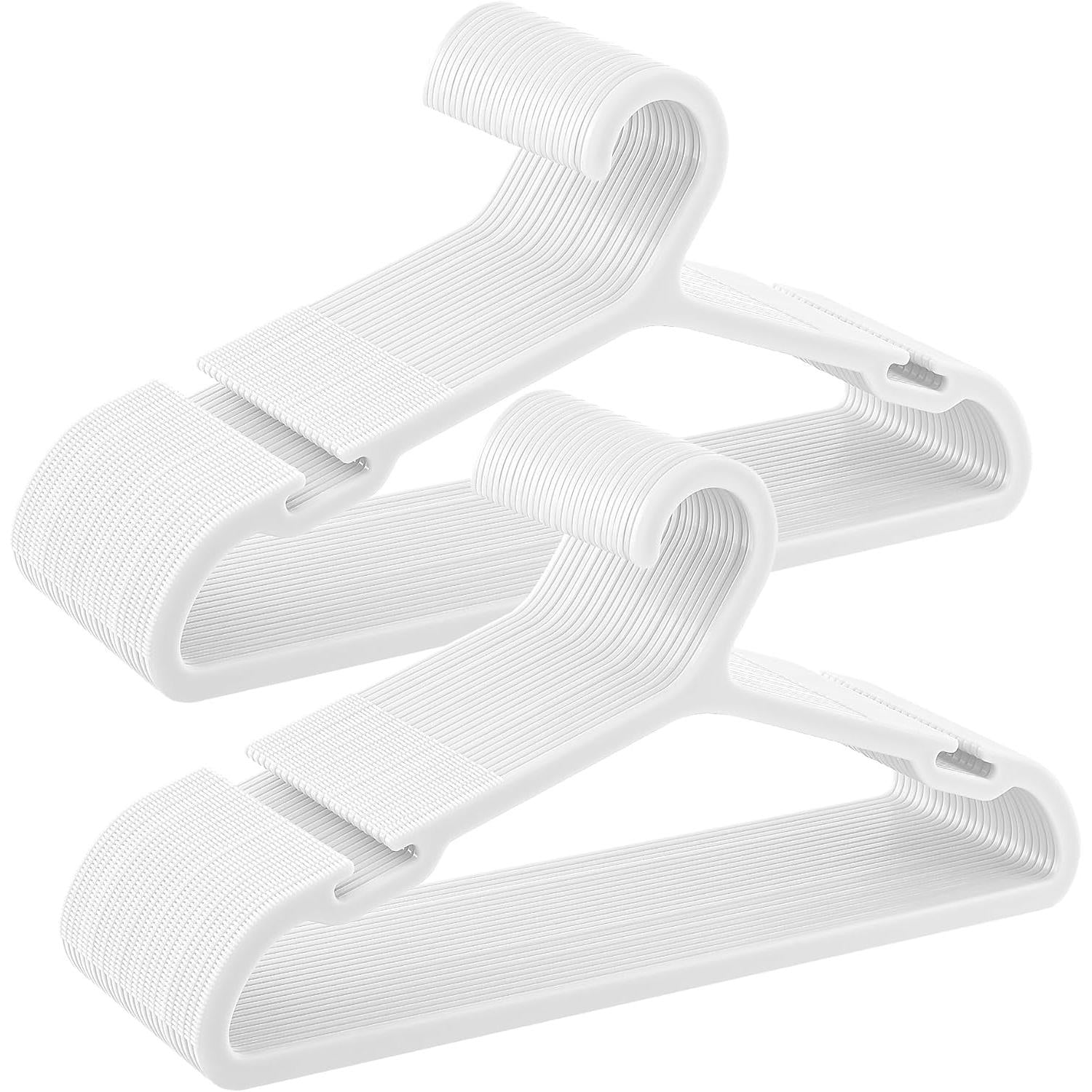 Paket od 50 plastičnih vješalica duljine 41,5 cm, bijele boje | SONGMICS-vitahome.hr