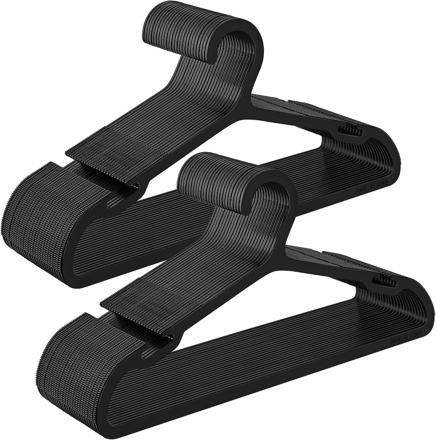 Paket od 50 plastičnih vješalica duljine 41,5 cm, crne boje | SONGMICS-vitahome.hr