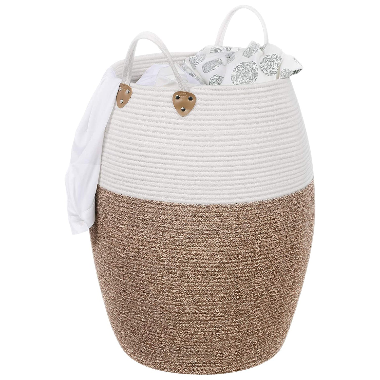 Pamučna košara za rublje, košara za pohranu od 125 L, bež | SONGMICS-vitahome.hr