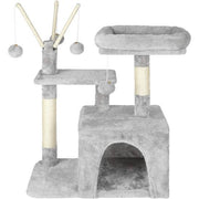 Penjalica za mačke 72 cm 3 pompona, svijetlo siva | FEANDREA-vitahome.hr