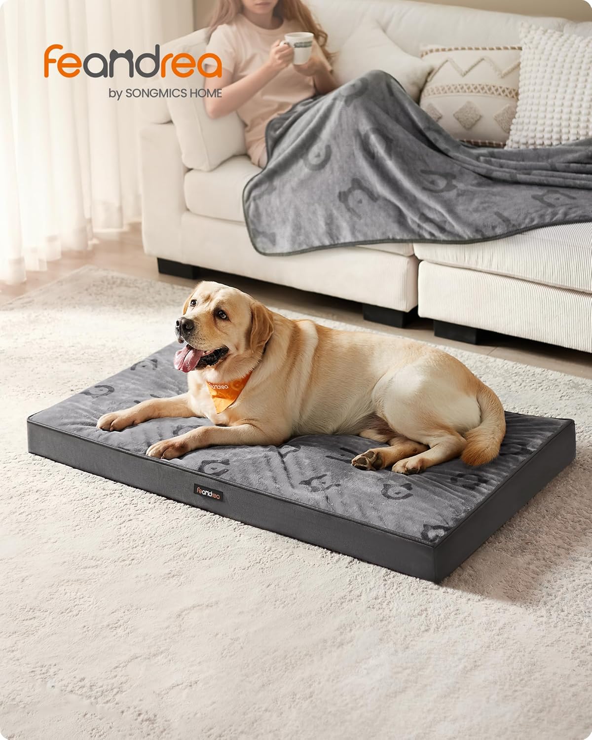 Perivi krevet za velike pse, prostirka za pse 120 x 74 x 10 cm, siva | FEANDREA | FEANDREA-vitahome.hr