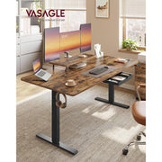 Pisaći stol s podesivom visinom, 160 x 80 cm, vintage smeđa