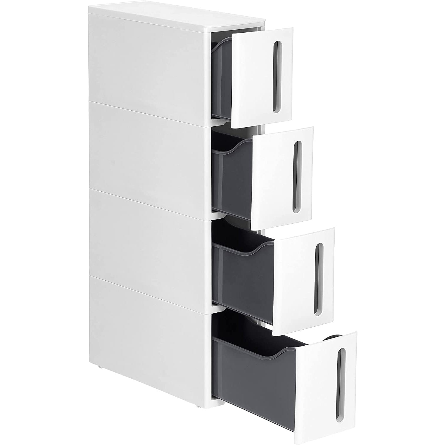 Plastične ladice za pohranu, uska kolica za pohranu 45 x 84 x 17 cm | SONGMICS-vitahome.hr
