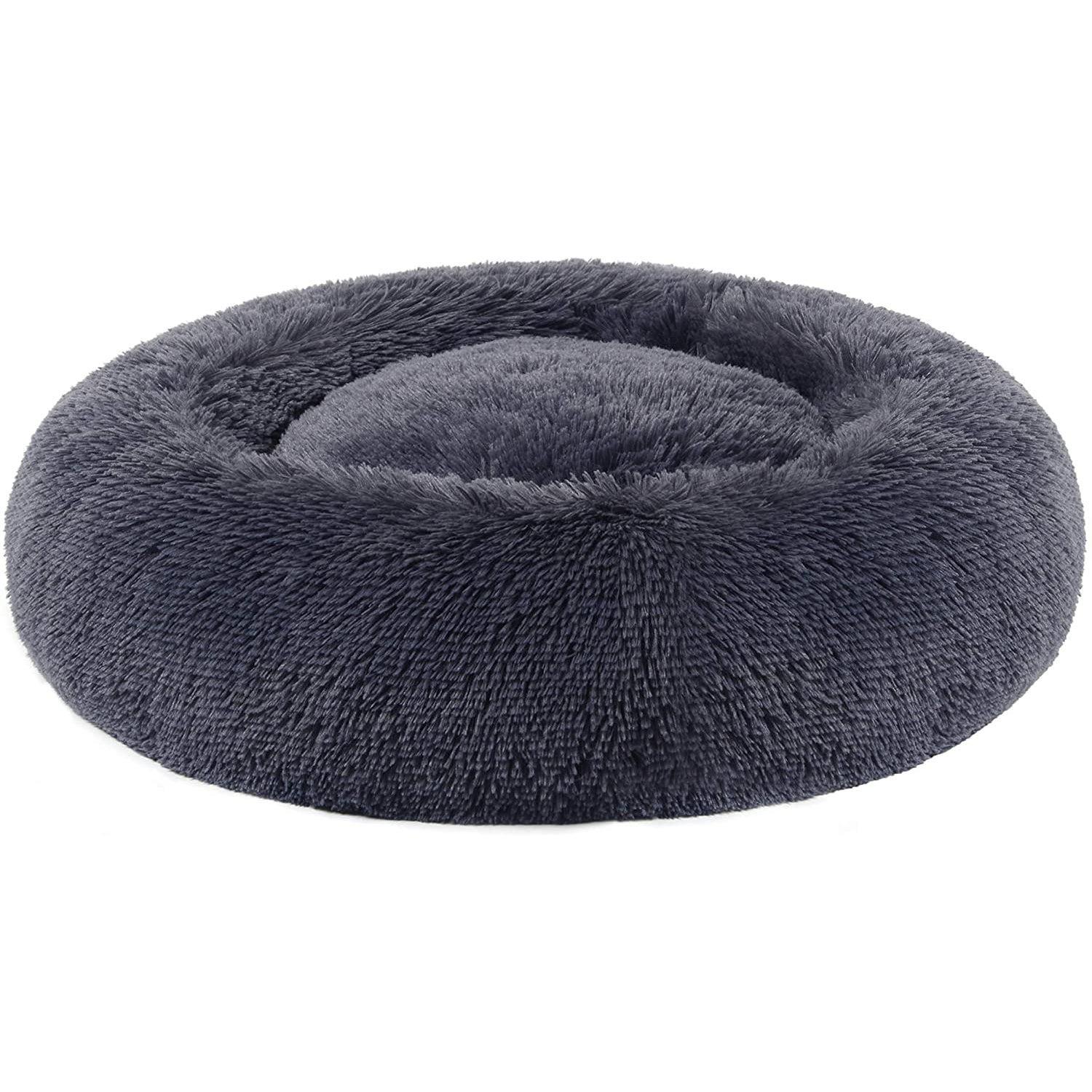 Plišani, okrugli krevetić za mačke i manje rase pasa, 60 cm, tamno sive boje | FEANDREA | FEANDREA-vitahome.hr