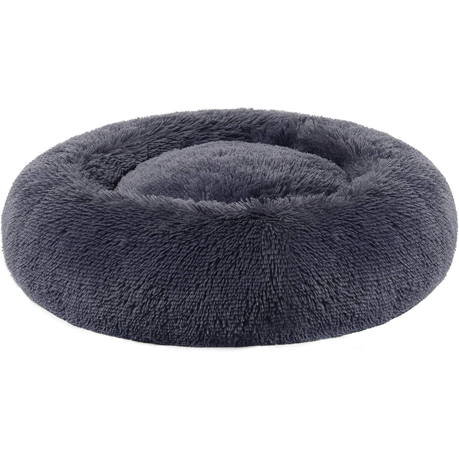 Plišani, okrugli krevetić za mačke i sitne pse, 50 cm, tamno sive boje | FEANDREA | FEANDREA-vitahome.hr