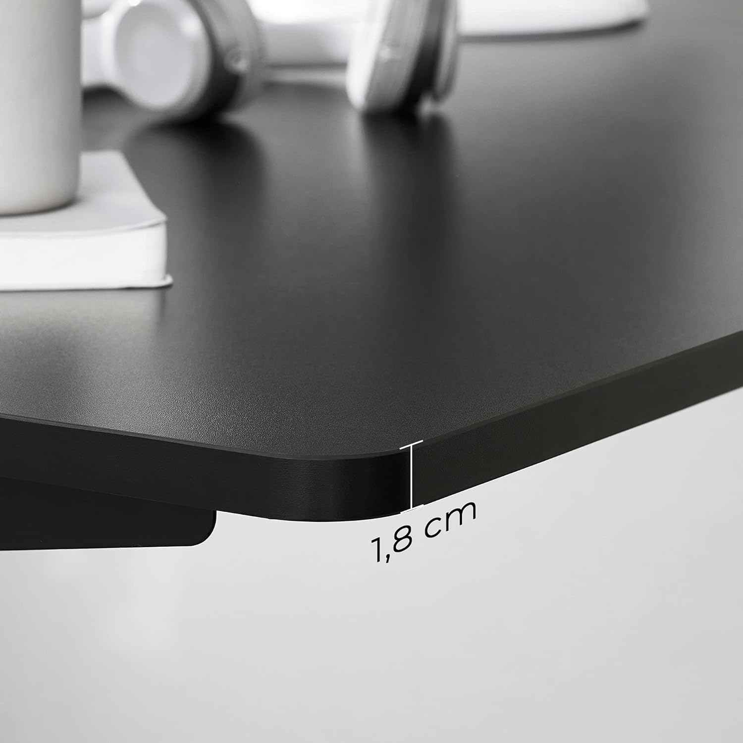Ploča za električni stol, sa zaobljenim glatkim rubovima, 60 x 140 cm, crna | SONGMICS-vitahome.hr