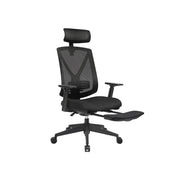 Podesiva ergonomska uredska stolica s osloncem za noge, glavu i ruke, crna | SONGMICS-vitahome.hr