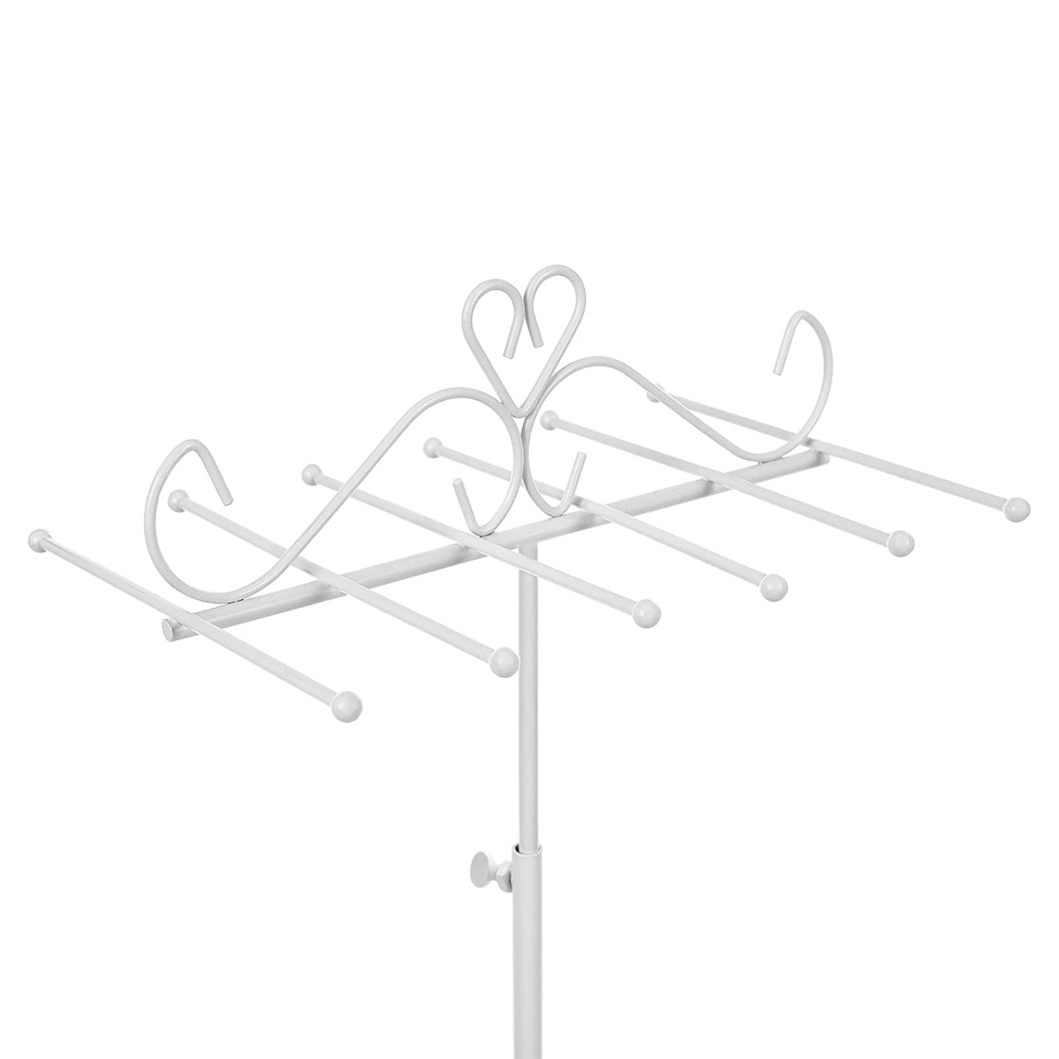 Podesivi stalak za nakit, 20,5 x (28-45) x 14 cm, bijele boje | SONGMICS-vitahome.hr