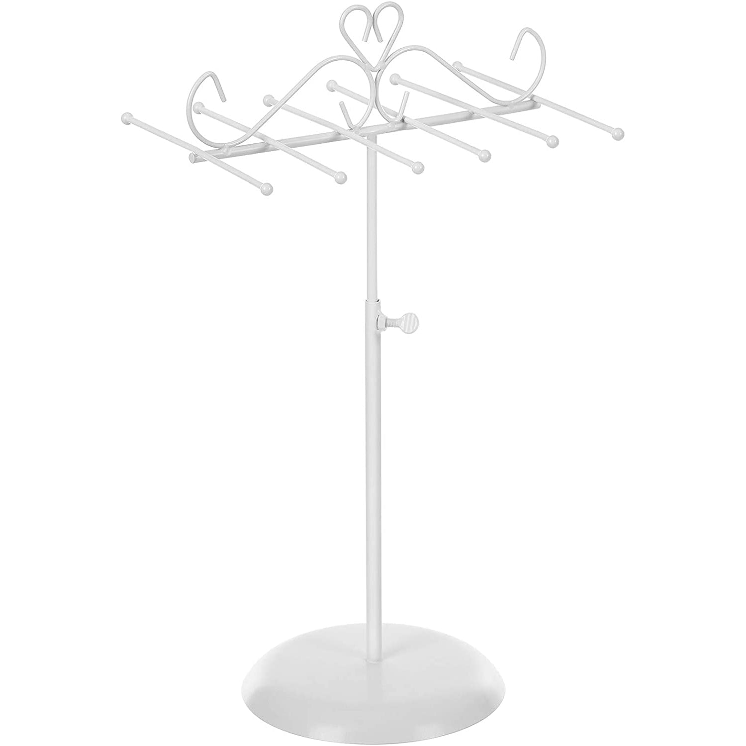 Podesivi stalak za nakit, 20,5 x (28-45) x 14 cm, bijele boje | SONGMICS-vitahome.hr