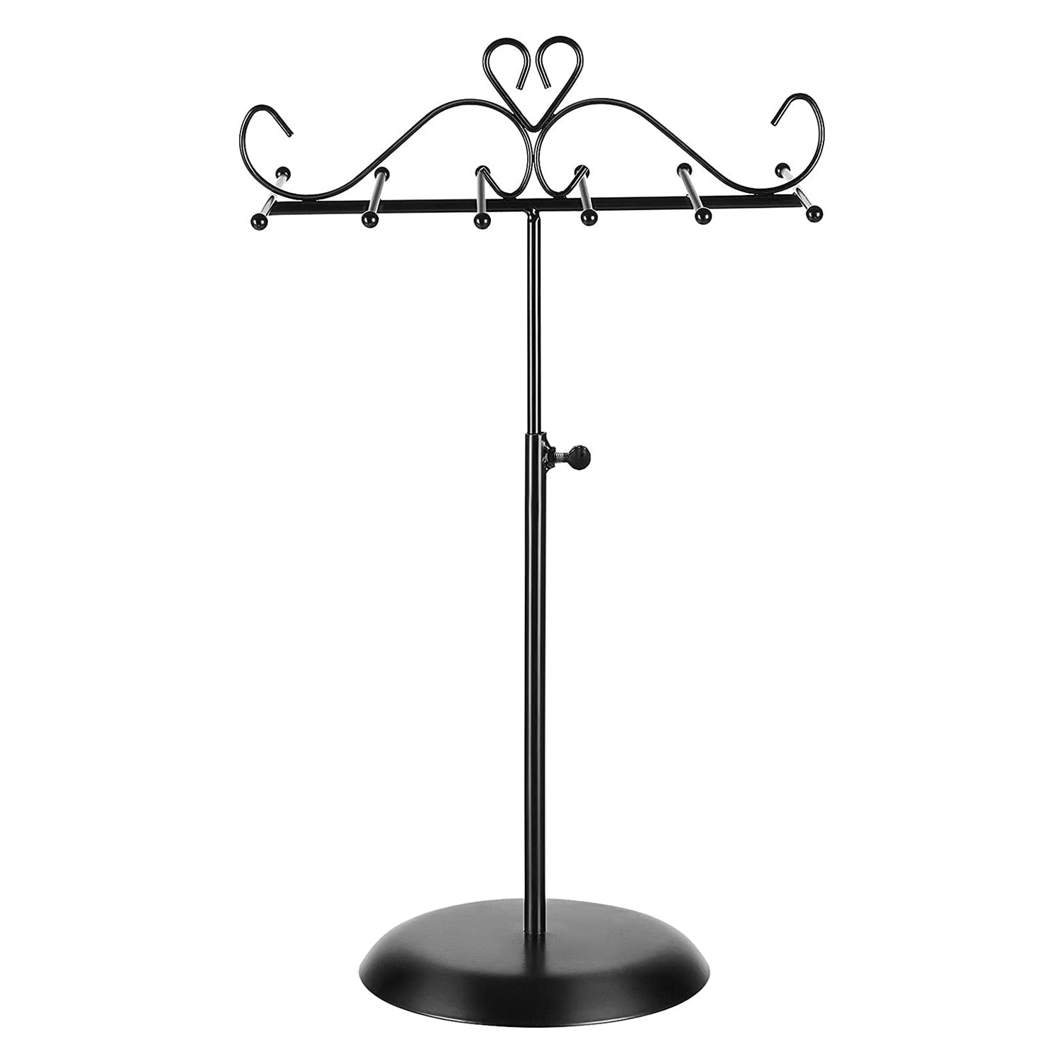Podesivi stalak za nakit, 20,5 x (28-45) x 14 cm, crne boje | SONGMICS-vitahome.hr