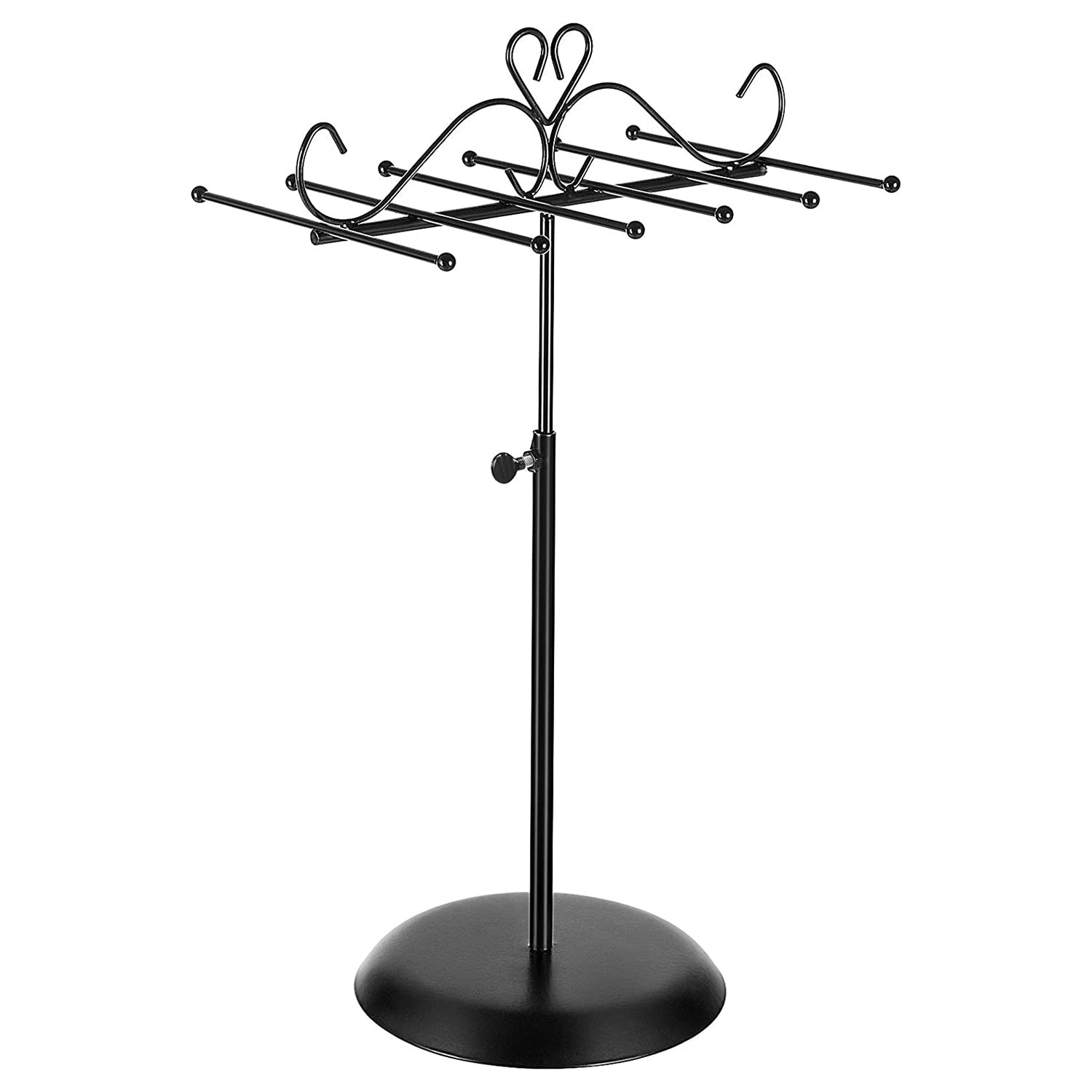 Podesivi stalak za nakit, 20,5 x (28-45) x 14 cm, crne boje | SONGMICS-vitahome.hr