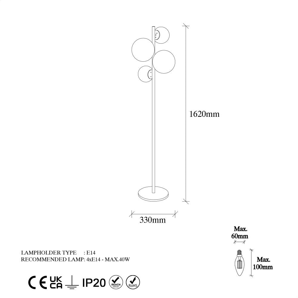 Podna lampa Fazli - 10523 | AG-vitahome.hr