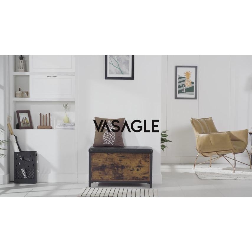 Podstavljena klupa za odlaganje 80 x 40 x 50 cm, smeđe-crna | Vasagle-vitahome.hr